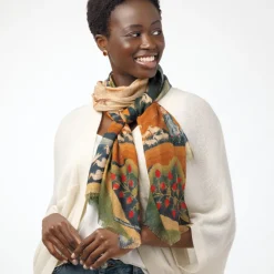 The Met Store American Folk Art Landscape Oblong Scarf* Scarves & Wraps