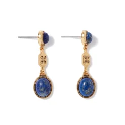 The Met Store Ancient Gems Triple-Drop Lapis Earrings* Earrings