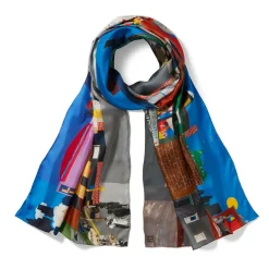 The Met Store Bearden The Block Oblong Silk Scarf* Scarves & Wraps