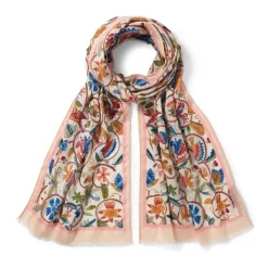 The Met Store British Flowering Vines Embroidered Oblong Scarf* Scarves & Wraps