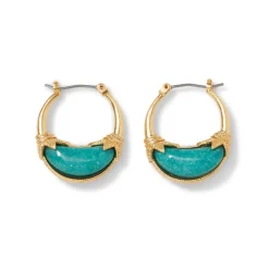The Met Store Cypriot Jade Crescent Hoop Earrings* Earrings