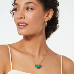The Met Store Cypriot Jade Crescent Hoop Earrings* Earrings