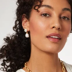 The Met Store Cypriot Twist Pearl Double-Drop Earrings* Earrings