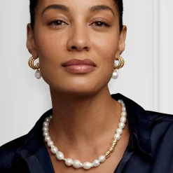 The Met Store Cypriot Twist Pearl Necklace and Triple-Hoop Earrings Set* Jewelry Sets