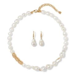 The Met Store Cypriot Twist Pearl Necklace and Drop Earrings Set* Jewelry Sets