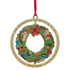 The Met Store December Wreath Spinning Ornament* Ornaments