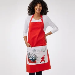 The Met Store Earle Santa and Deer Apron with Pocket* Tableware