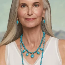 The Met Store Egyptian Hathor Turquoise Drop Earrings* Earrings