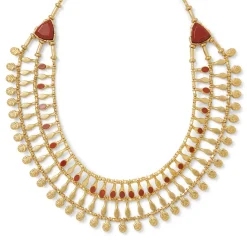 The Met Store Egyptian Nefer Amulet Red Jasper Collar Necklace* Necklaces