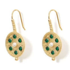 The Met Store Embellished Disc Drop Earrings* Earrings
