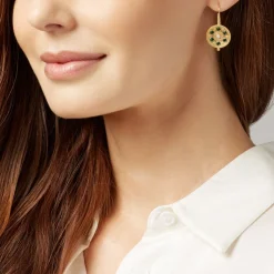 The Met Store Embellished Disc Drop Earrings* Earrings