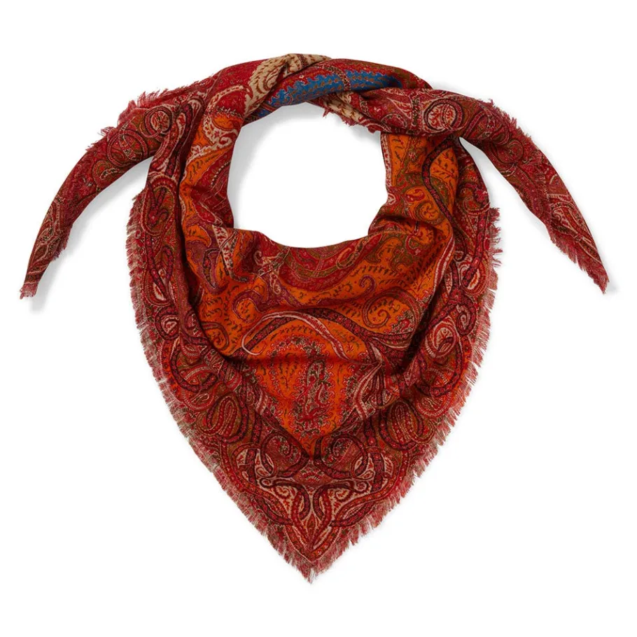 The Met Store Four Seasons Paisley Square Wool Scarf* Scarves & Wraps