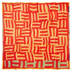 The Met Store Gee's Bend Kennedy Basket-Weave Oversize Square Scarf* Scarves & Wraps