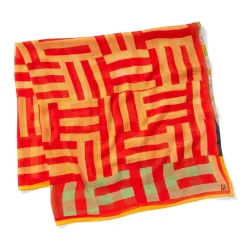 The Met Store Gee's Bend Kennedy Basket-Weave Oversize Square Scarf* Scarves & Wraps