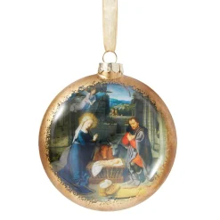 The Met Store Gerard David Nativity Scene Glass Disc Ornament* Ornaments