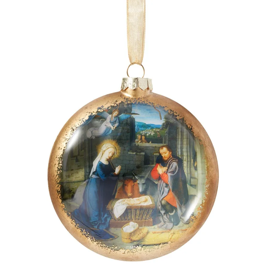 The Met Store Gerard David Nativity Scene Glass Disc Ornament* Ornaments