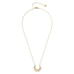 The Met Store Hammered Crescent Pearl Pendant Necklace* Necklaces
