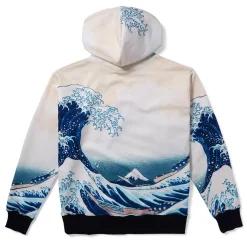 The Met Store Hokusai Great Wave All-Over Print Unisex Hoodie* Clothing