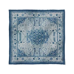 The Met Store Iranian Vase Carpet Blue Cotton-and-Silk Pocket Square* Small Accessories