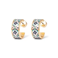 The Met Store Iznik Cintamani Enamel Hoop Earrings* Earrings