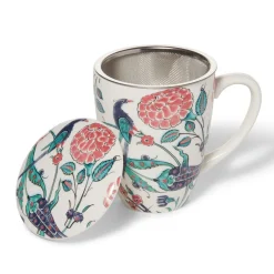 The Met Store Iznik Garden Covered Mug with Tea Infuser* Tableware