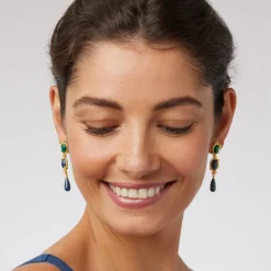 The Met Store Japanese Imari Linear Drop Earrings* Earrings