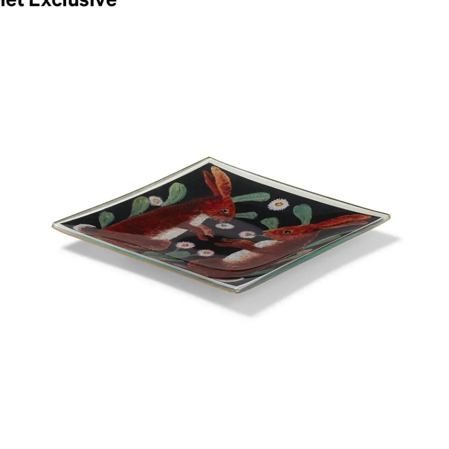 The Met Store John Derian Two Hares Decoupage Vide Poche* Decorative Accents