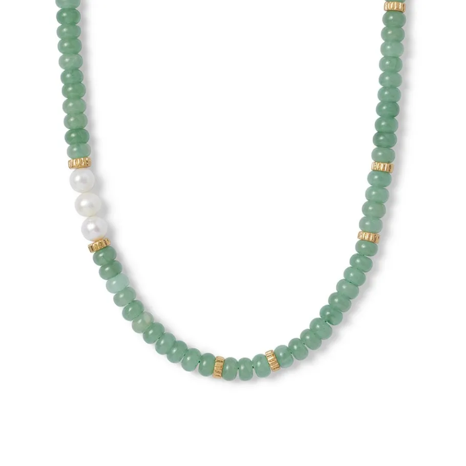 The Met Store Karavas Gems Aventurine Beaded Necklace* Necklaces
