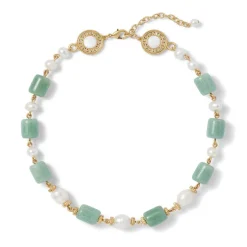 The Met Store Karavas Gems Large-Bead Aventurine and Pearl Necklace and Drop Earrings Set* Jewelry Sets