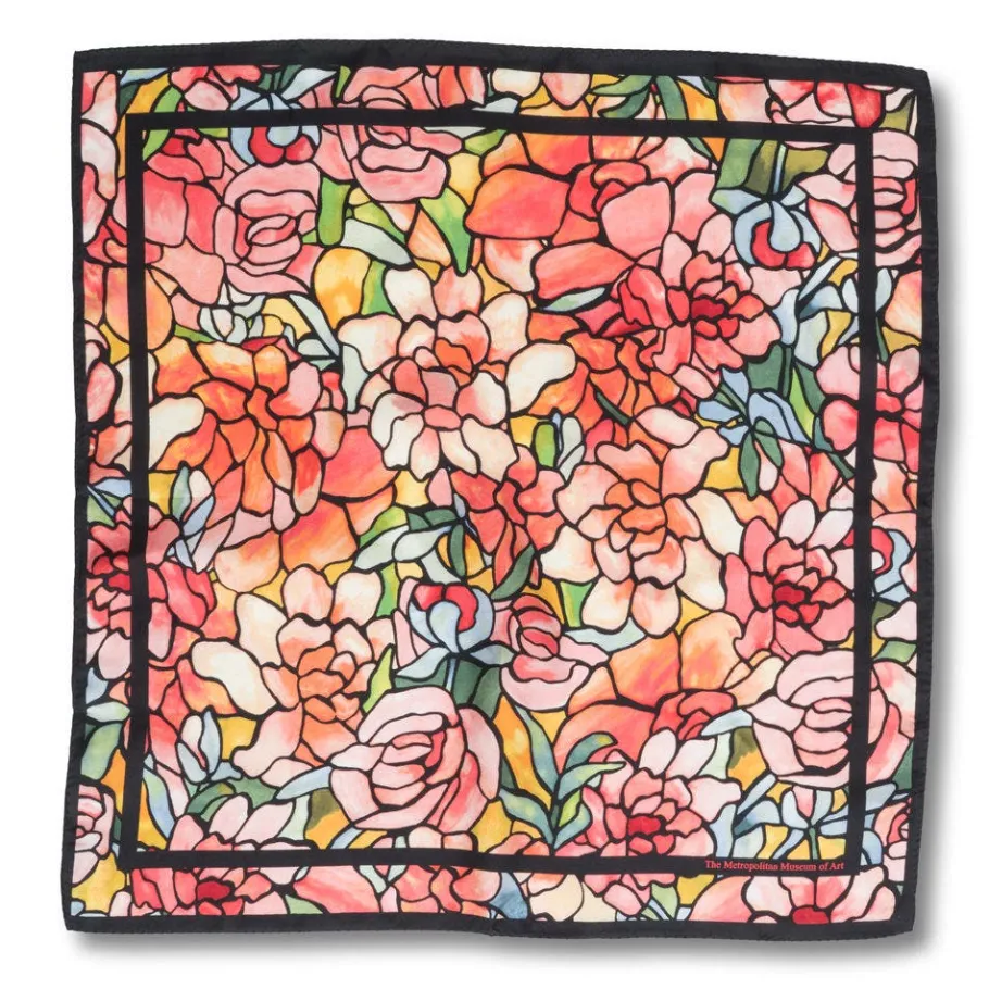 The Met Store Louis C. Tiffany Peonies Silk Neckerchief* Scarves & Wraps