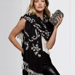 The Met Store Met Florals Embroidered 50th Anniversary Shawl* Scarves & Wraps