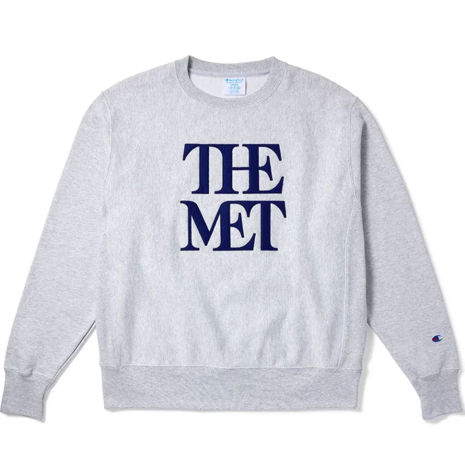 The Met Store Met Logo Appliquéd Unisex Champion® Sweatshirt* Clothing