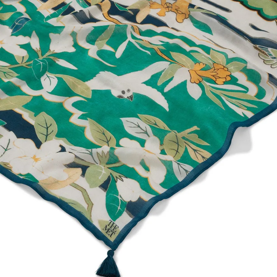 The Met Store Ming Birds and Flowering Branches Oversize Oblong Scarf* Scarves & Wraps