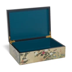 The Met Store Momoyama Cranes and Flowers Lacquer Box* Decorative Accents