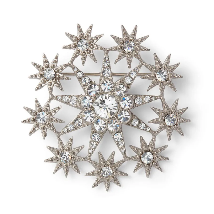 The Met Store Ottoman Star Antiqued Silver Brooch* Pins & Brooches
