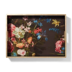 The Met Store Peeters Bouquet of Flowers Lacquer Tray* Tableware|Decorative Accents