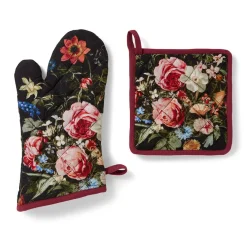 The Met Store Peeters Bouquet of Flowers Pot Holder and Oven Mitt Set* Tableware