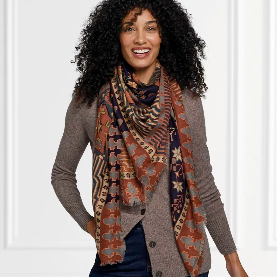 The Met Store Persian Garden Oversize Square Wool Scarf* Scarves & Wraps