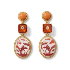 The Met Store Qing Bottle Lotus Pond Drop Earrings* Earrings