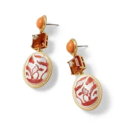 The Met Store Qing Bottle Lotus Pond Drop Earrings* Earrings