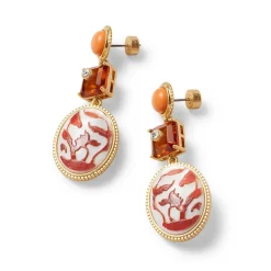 The Met Store Qing Bottle Lotus Pond Drop Earrings* Earrings