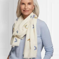 The Met Store Qing Embroidered Butterflies Oblong Scarf* Scarves & Wraps