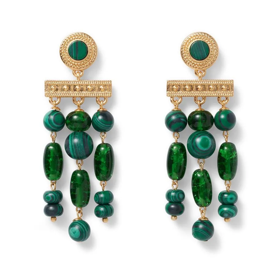 The Met Store Roman Malachite Chandelier Earrings* Earrings