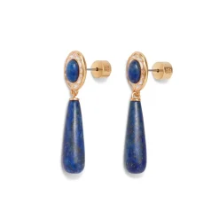 The Met Store Spanish Baldric Lapis Elongated Drop Earrings* Earrings