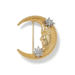 The Met Store Spanish Day and Night Moon Brooch* Pins & Brooches