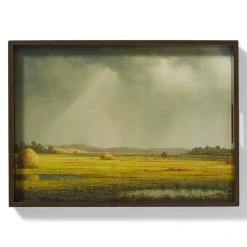The Met Store Sublime Landscapes Heade Newburyport Meadows Large Lacquer Tray* Tableware|Decorative Accents