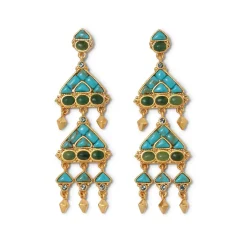 The Met Store Tibetan Mandala Fringe Drop Earrings* Earrings