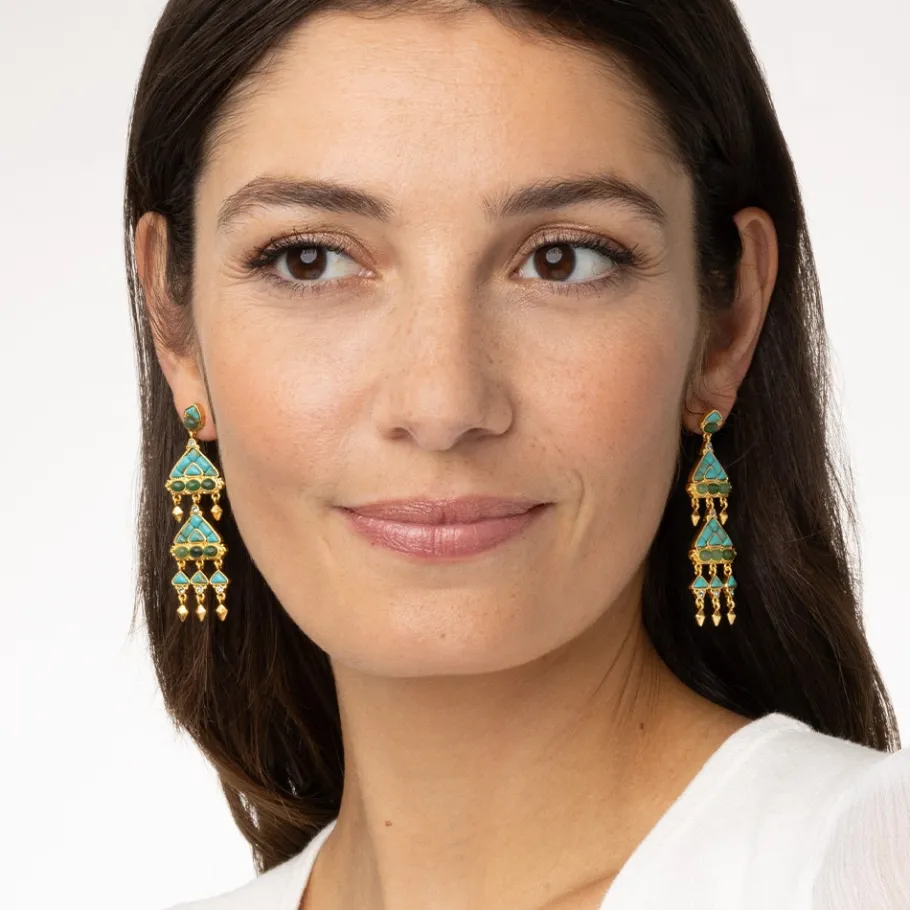 The Met Store Tibetan Mandala Fringe Drop Earrings* Earrings