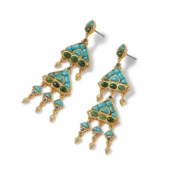 The Met Store Tibetan Mandala Fringe Drop Earrings* Earrings