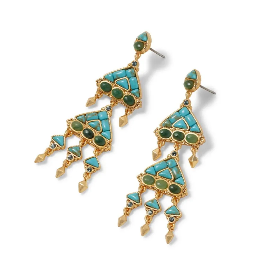 The Met Store Tibetan Mandala Fringe Drop Earrings* Earrings